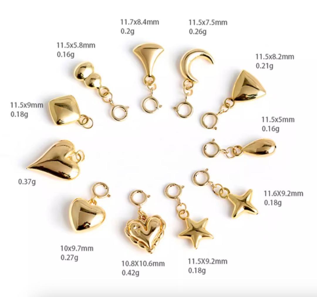 K18YG チャーム ペンダント ティアドロップ エンドパーツ 18k 引き輪