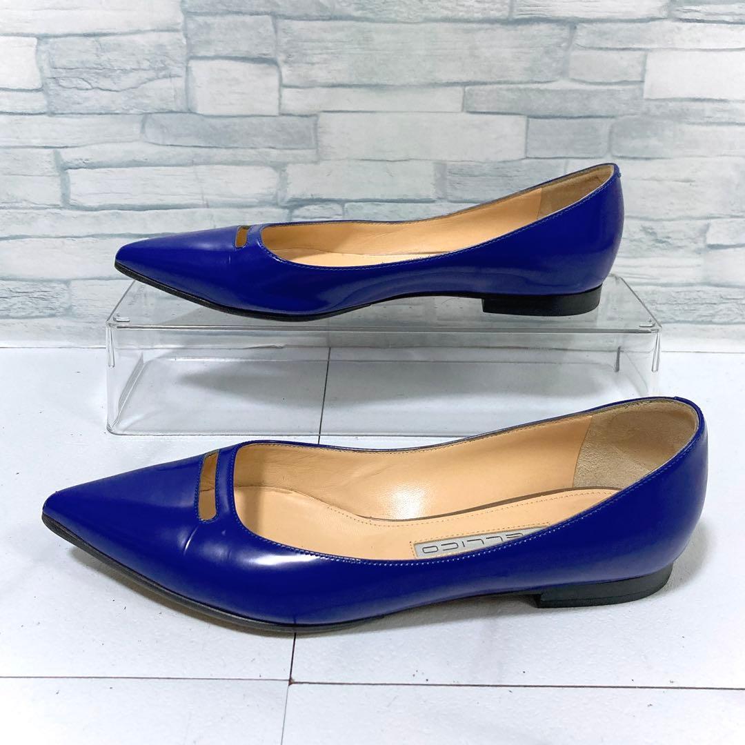 PELLICO ペリーコ フラットシューズ 本革 アネッリ ブルー 37 24