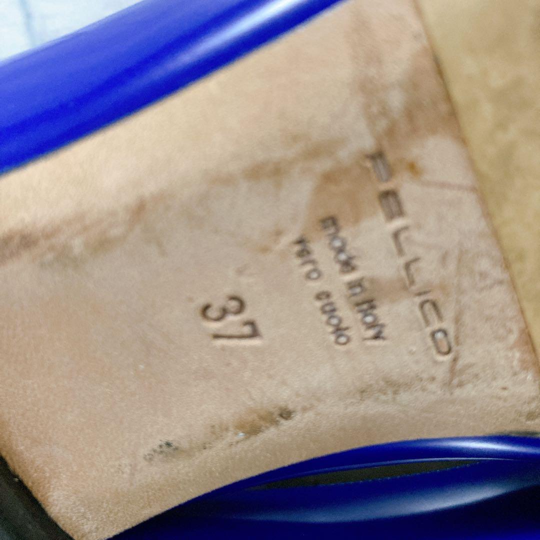 PELLICO ペリーコ フラットシューズ 本革 アネッリ ブルー 37 24