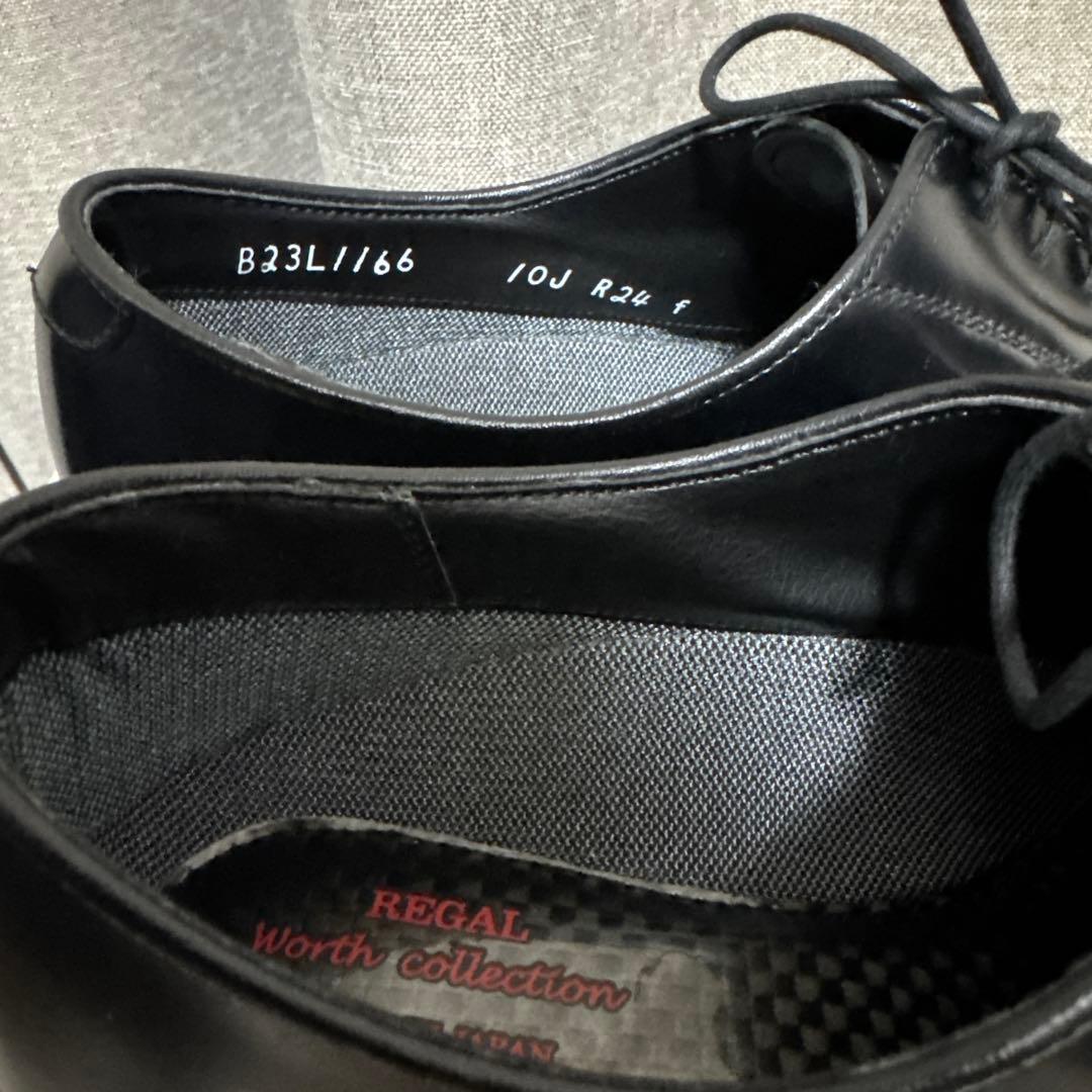 REGALリーガル 10JR BLKストレートチップ　 内羽根ビジネスシューズ