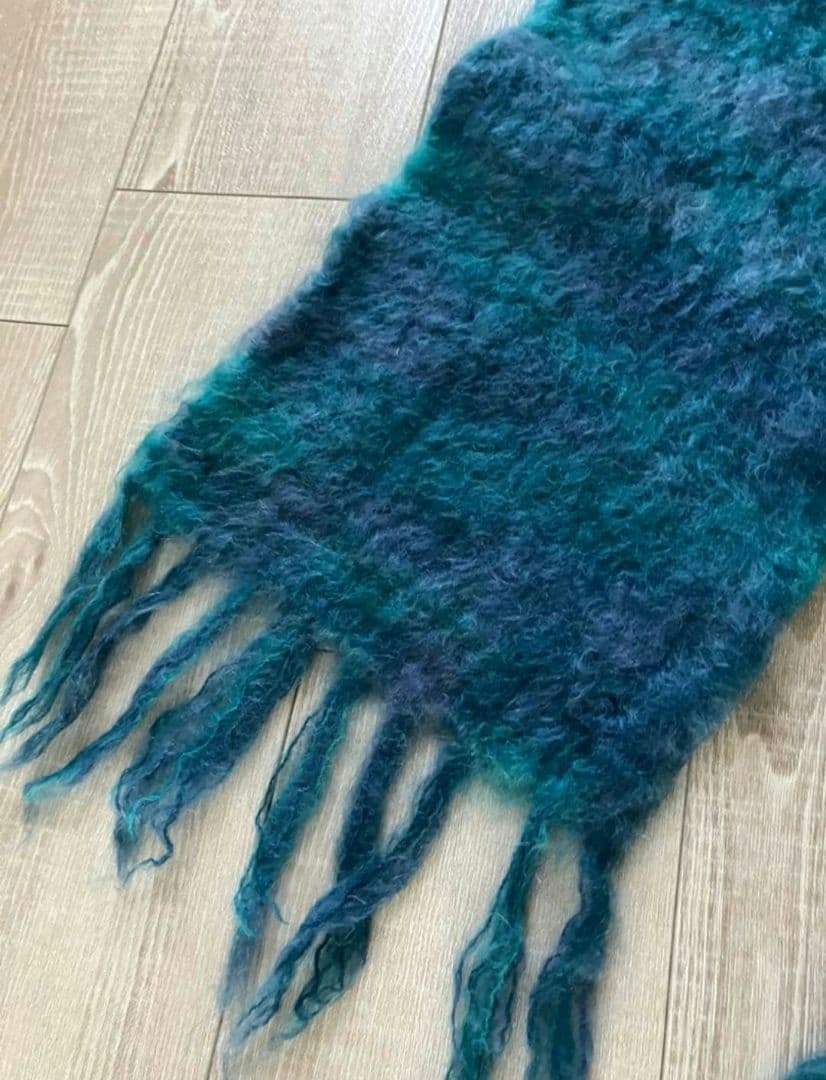 【美品】「Adele's MOHAIR (アデーレ モヘア)」大判マフラー