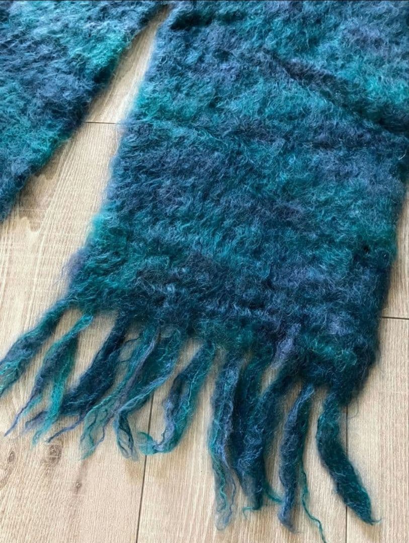 【美品】「Adele's MOHAIR (アデーレ モヘア)」大判マフラー