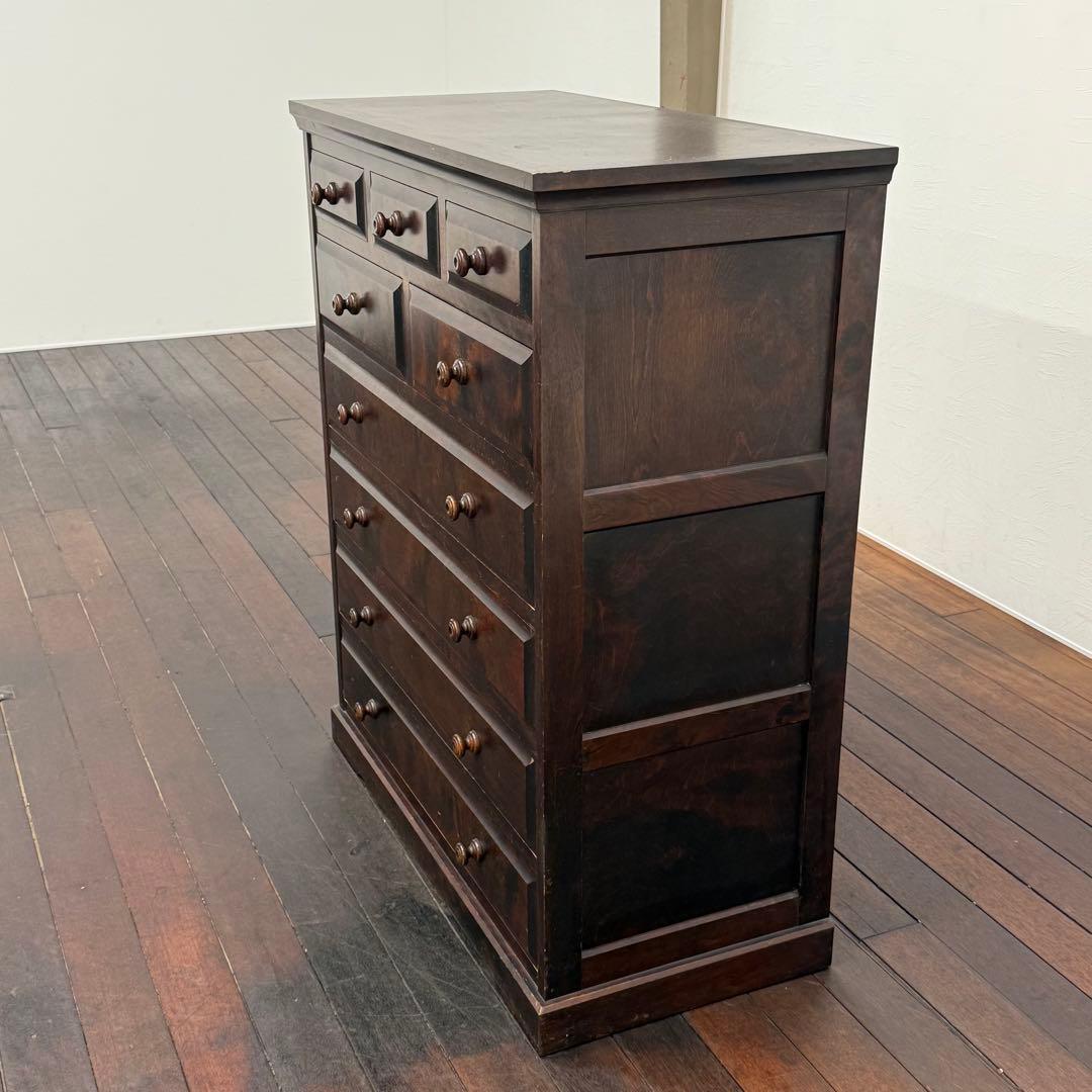 H110K58 北海道民芸家具 6段チェスト 樺材 無垢材