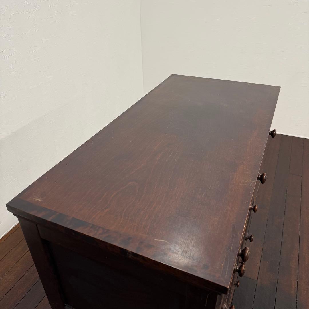 H110K58 北海道民芸家具 6段チェスト 樺材 無垢材