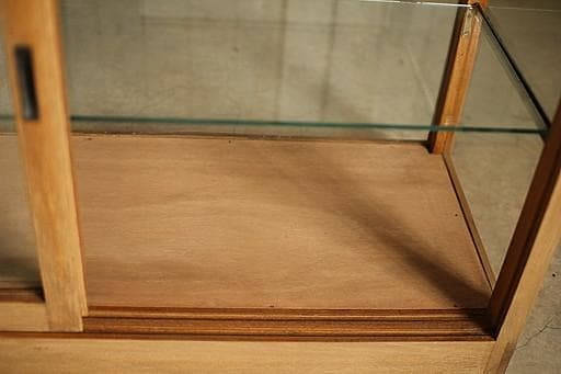 taka11古い木枠ガラスケース　パンケース　食器棚　店舗什器古道具