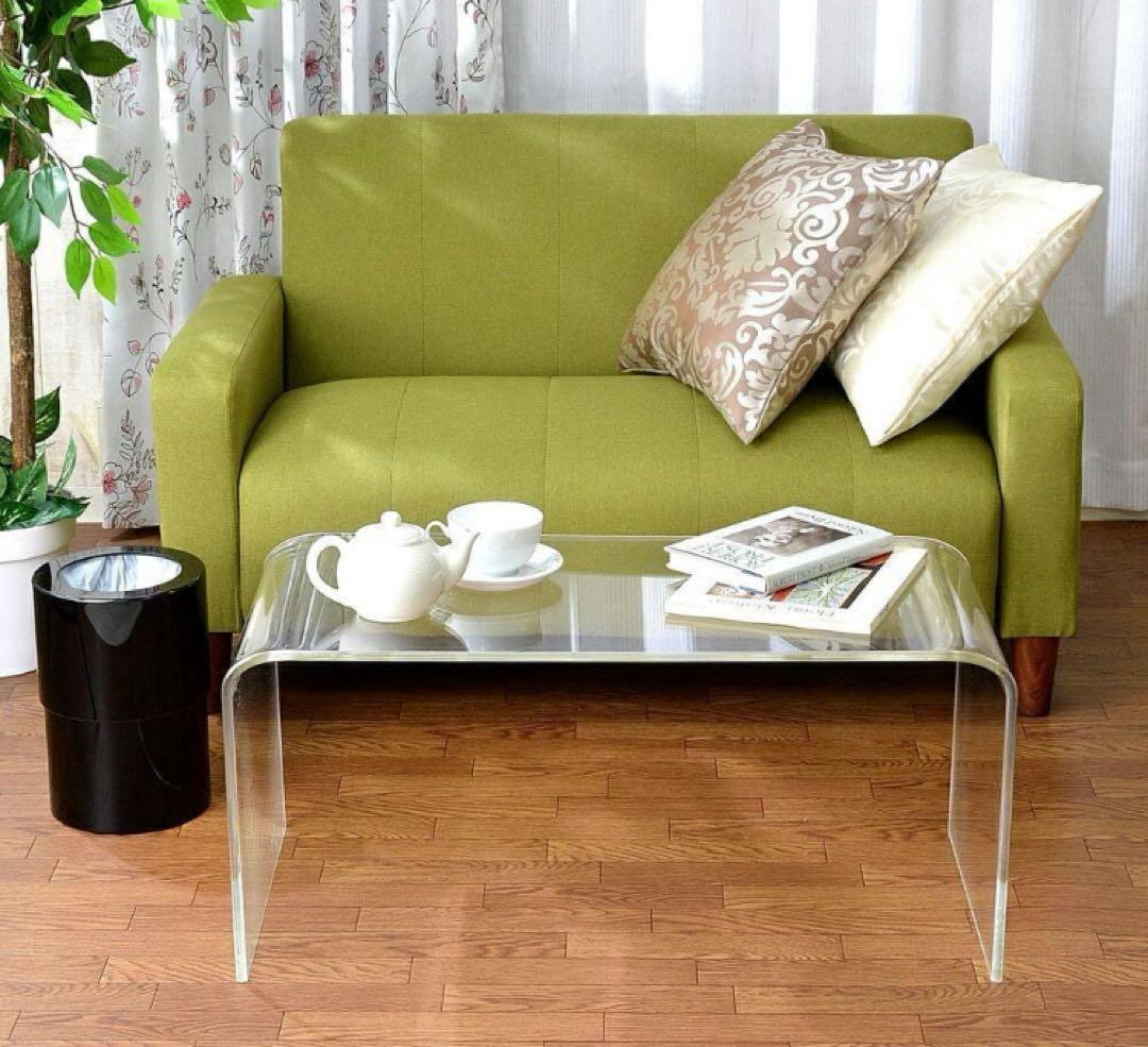 アクリルテーブル　 ローテーブル 　LLサイズ　クリア（約）幅80cm