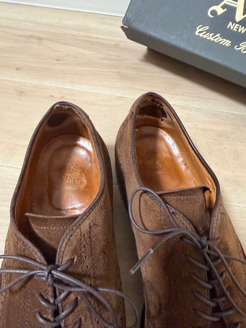 Alden ブラウン スエード ウィングチップ