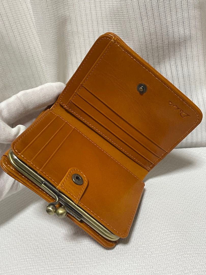 新品　Dakotaダコタ 二つ折り財布 本革 レザー がま口 アロマティコ財布