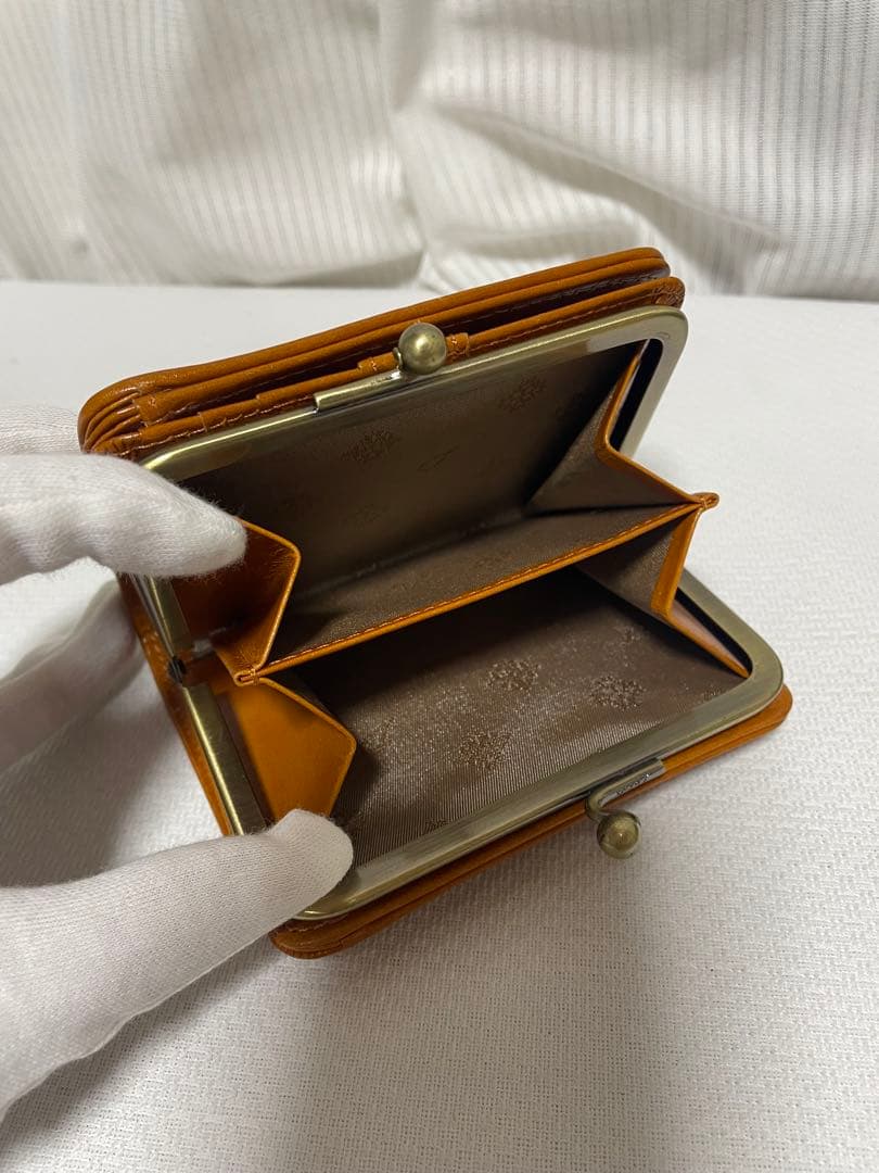 新品　Dakotaダコタ 二つ折り財布 本革 レザー がま口 アロマティコ財布