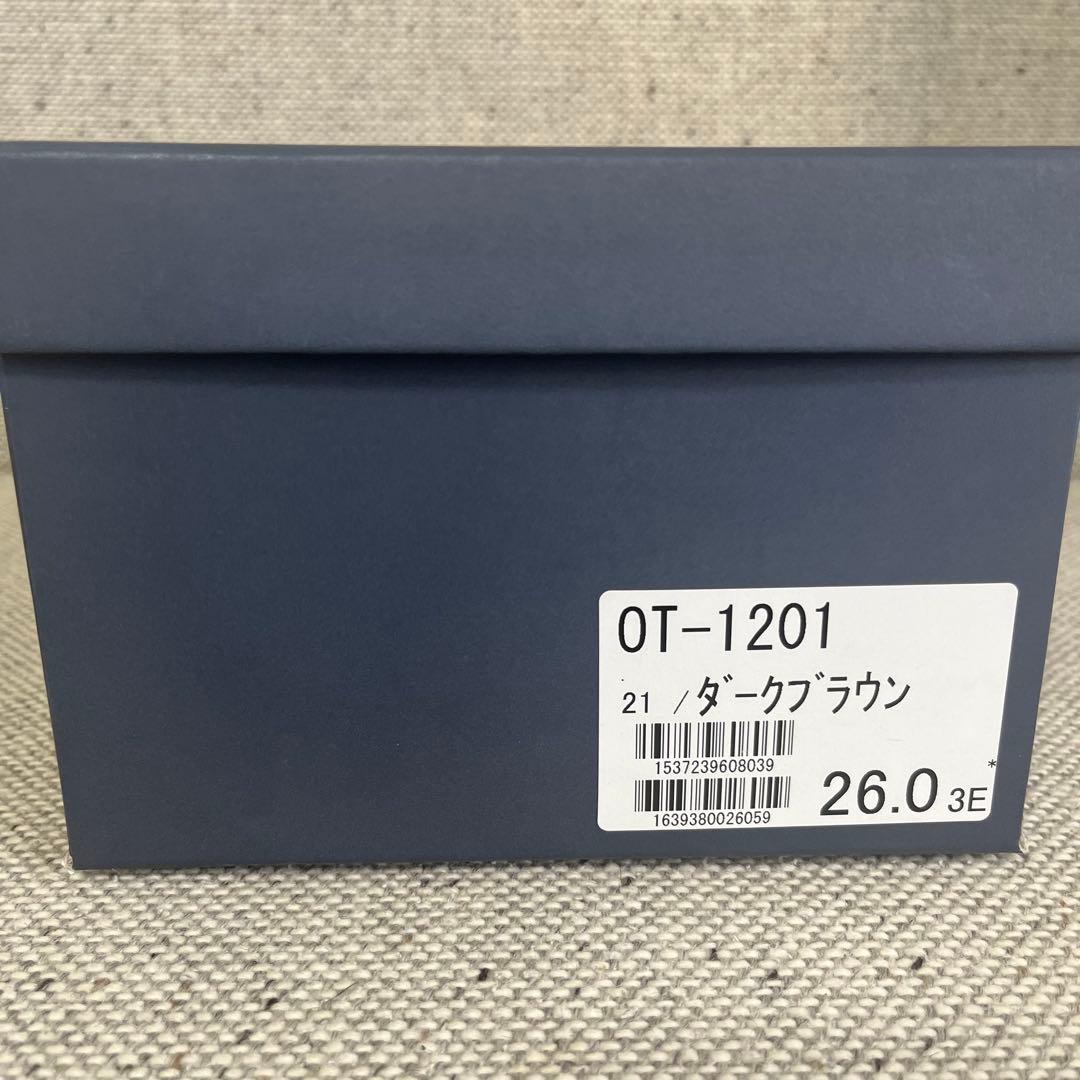 未使用　大塚製靴　レザー　ローファー　26㎝　3E ダークブラウン