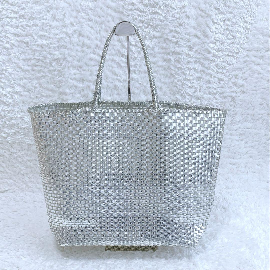 美品♪ ANTEPRIMA イントレッチオ インナーバッグ ポーチ付 シルバー