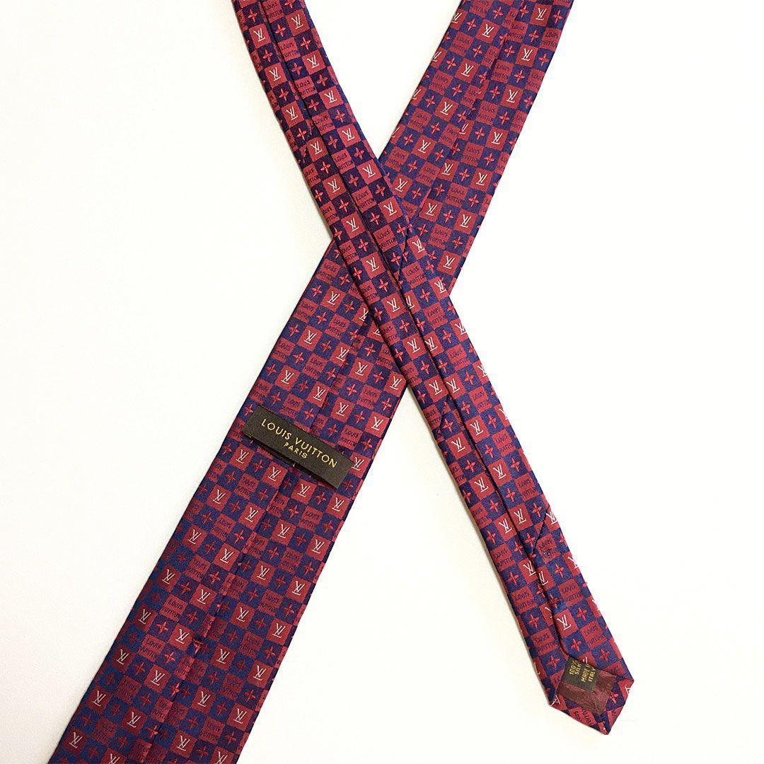 未使用級 ルイヴィトン Louis Vuitton ネクタイ ダミエ LV柄