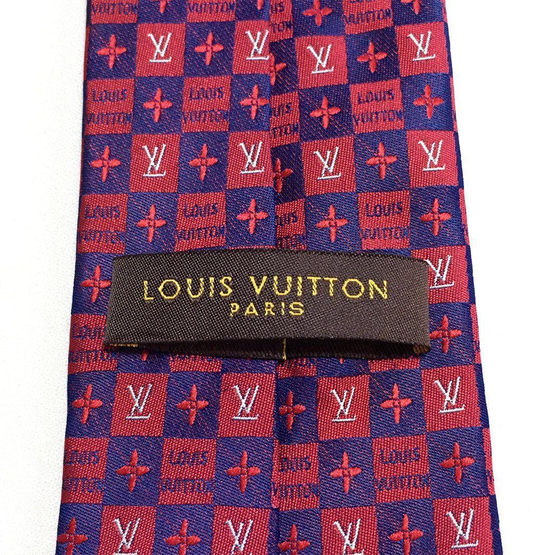 未使用級 ルイヴィトン Louis Vuitton ネクタイ ダミエ LV柄