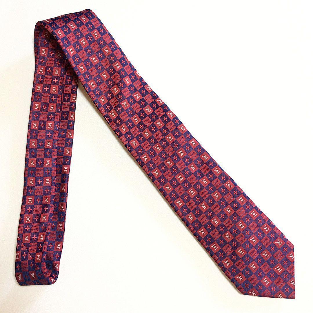 未使用級 ルイヴィトン Louis Vuitton ネクタイ ダミエ LV柄