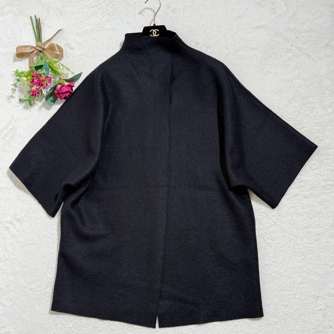 美品　希少　ハリスワーフロンドン　キモノマントル　コート　ポンチョ　グレー