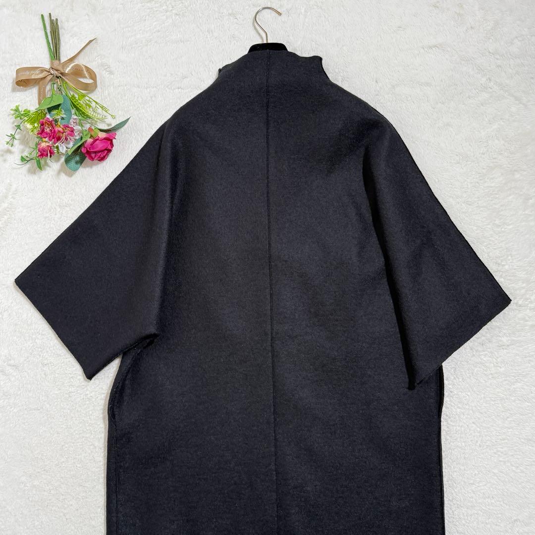 美品　希少　ハリスワーフロンドン　キモノマントル　コート　ポンチョ　グレー