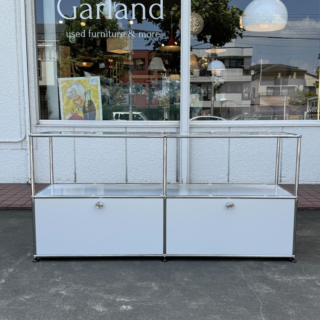 【未使用/保管品】USMハラー 2列2段 扉付き キャビネット ライトグレー