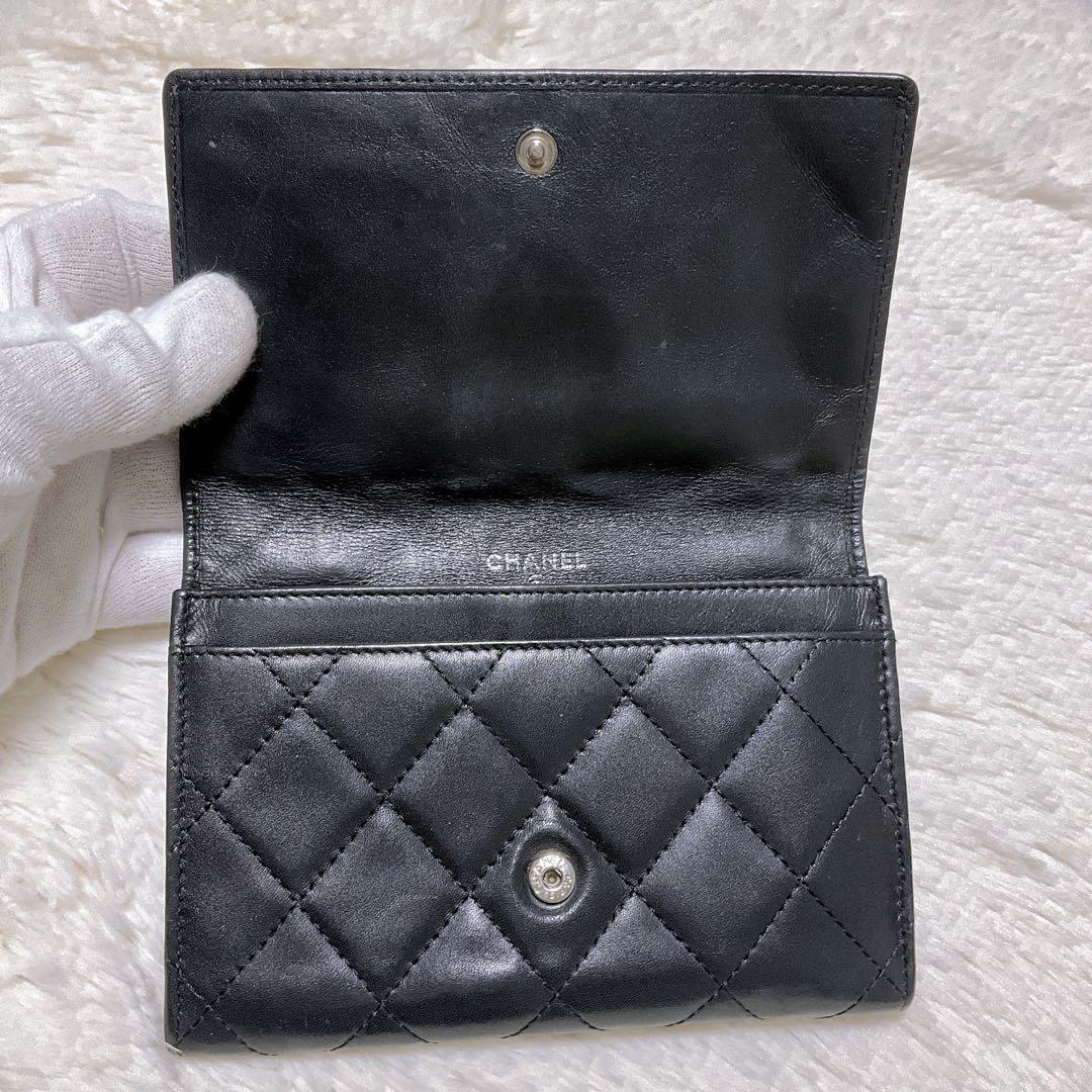 ♡希少♡CHANEL 二つ折り財布 カンボンライン マトラッセ ココマーク 黒