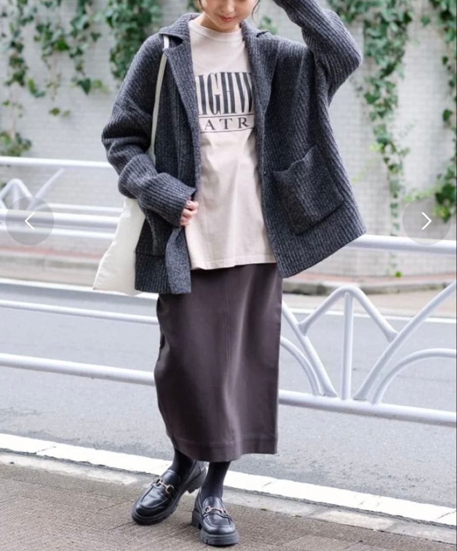 未使用級✨スピック&スパン オーバーサイズニットジャケット ゆったり