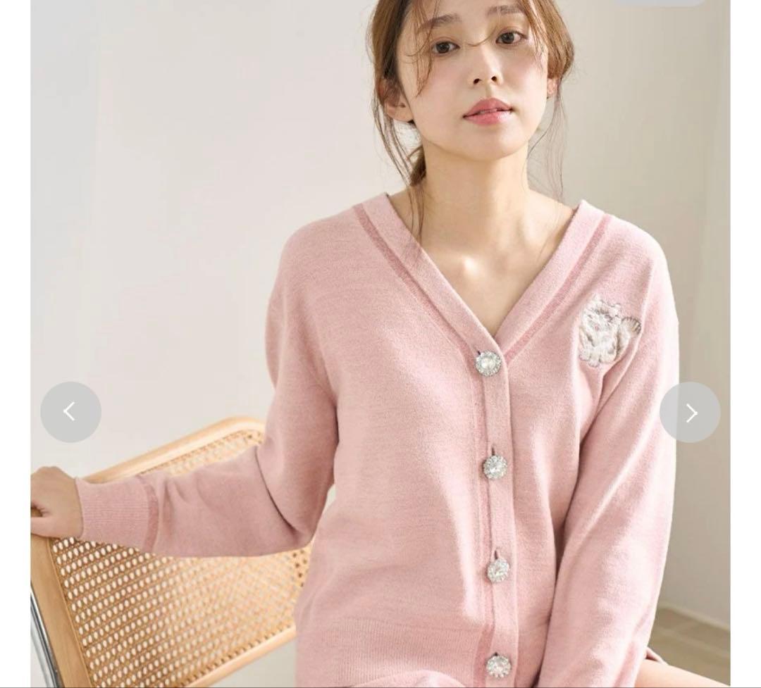 新品 スナイデルホーム CATラメニットカーディガン