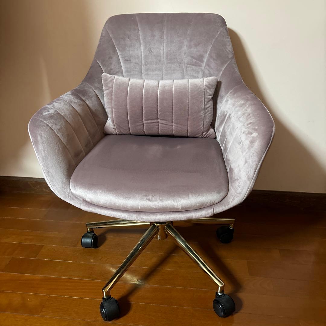 デスクチェア　クッション付き　昇降