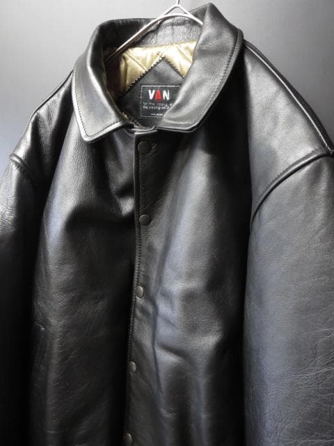 VAN JAC【オールレザー スタジャン】スタジアムジャケット ヴァンヂャケット