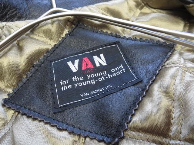 VAN JAC【オールレザー スタジャン】スタジアムジャケット ヴァンヂャケット