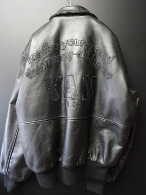 VAN JAC【オールレザー スタジャン】スタジアムジャケット ヴァンヂャケット