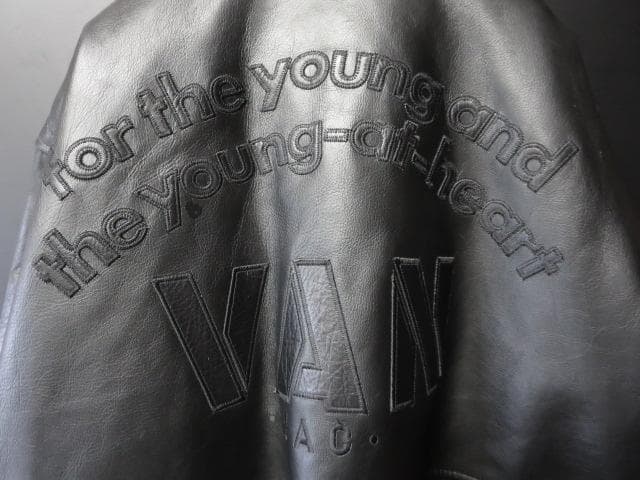 VAN JAC【オールレザー スタジャン】スタジアムジャケット ヴァンヂャケット