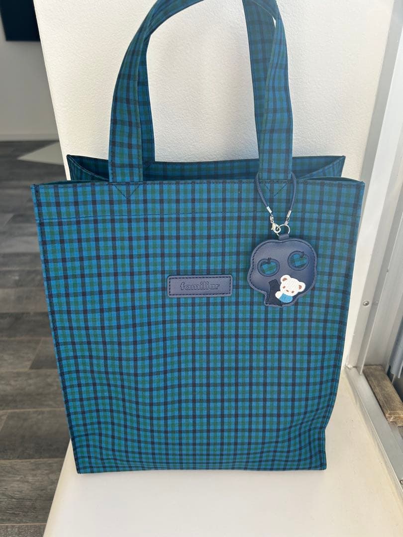 familiar ファミリア チェック トートバッグ