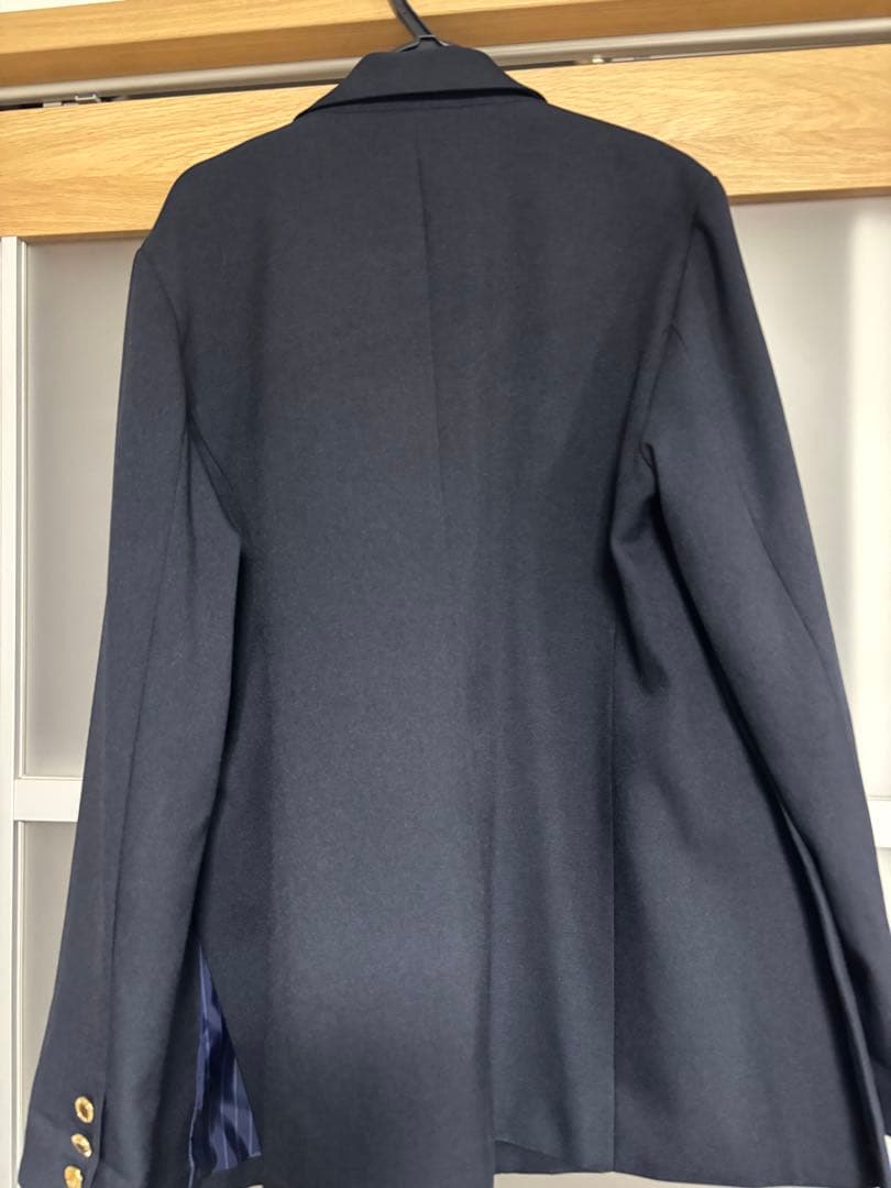 ネイビー ダブルテーラードジャケット