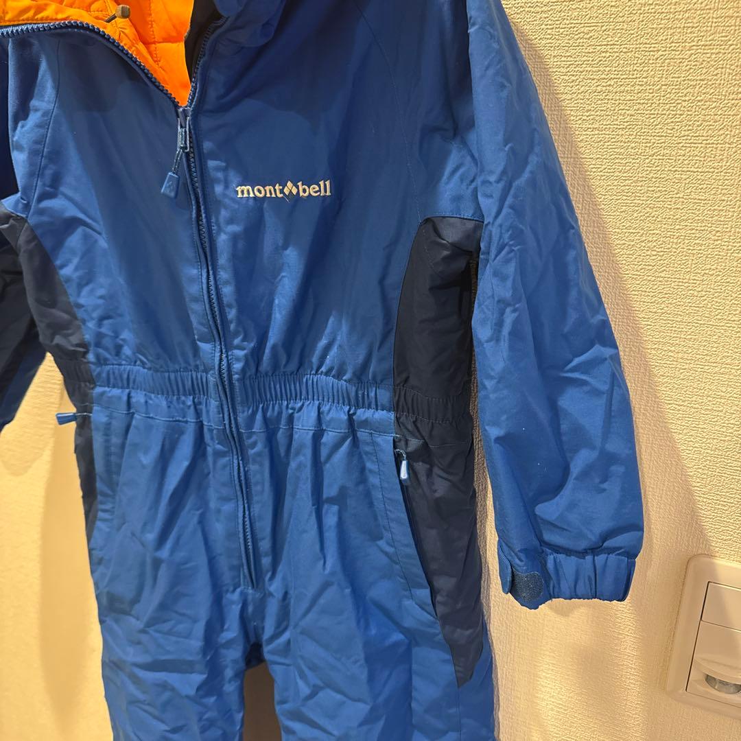 mont-bell 子供用 フード付きジャンプスーツ 青　110