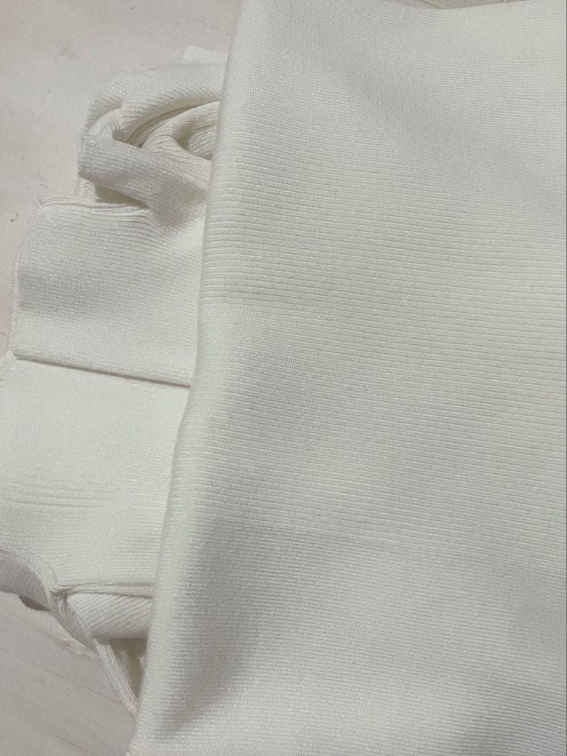 eimy istoire デザインカットアウトリブニットワンピース