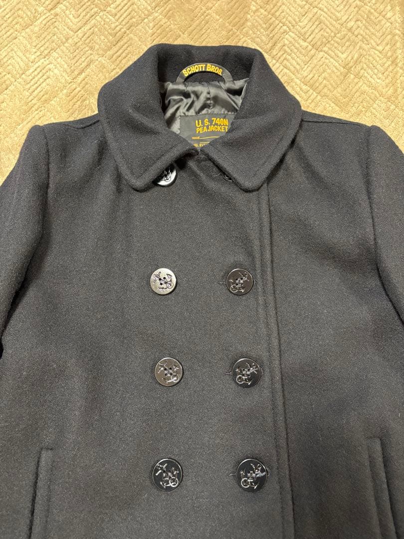 【未使用品】Schott 廃番品 753UST 日本別注 ピーコート ネイビー