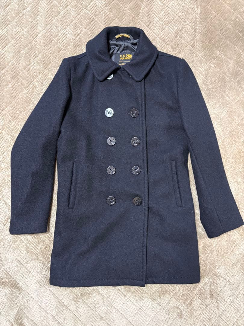【未使用品】Schott 廃番品 753UST 日本別注 ピーコート ネイビー