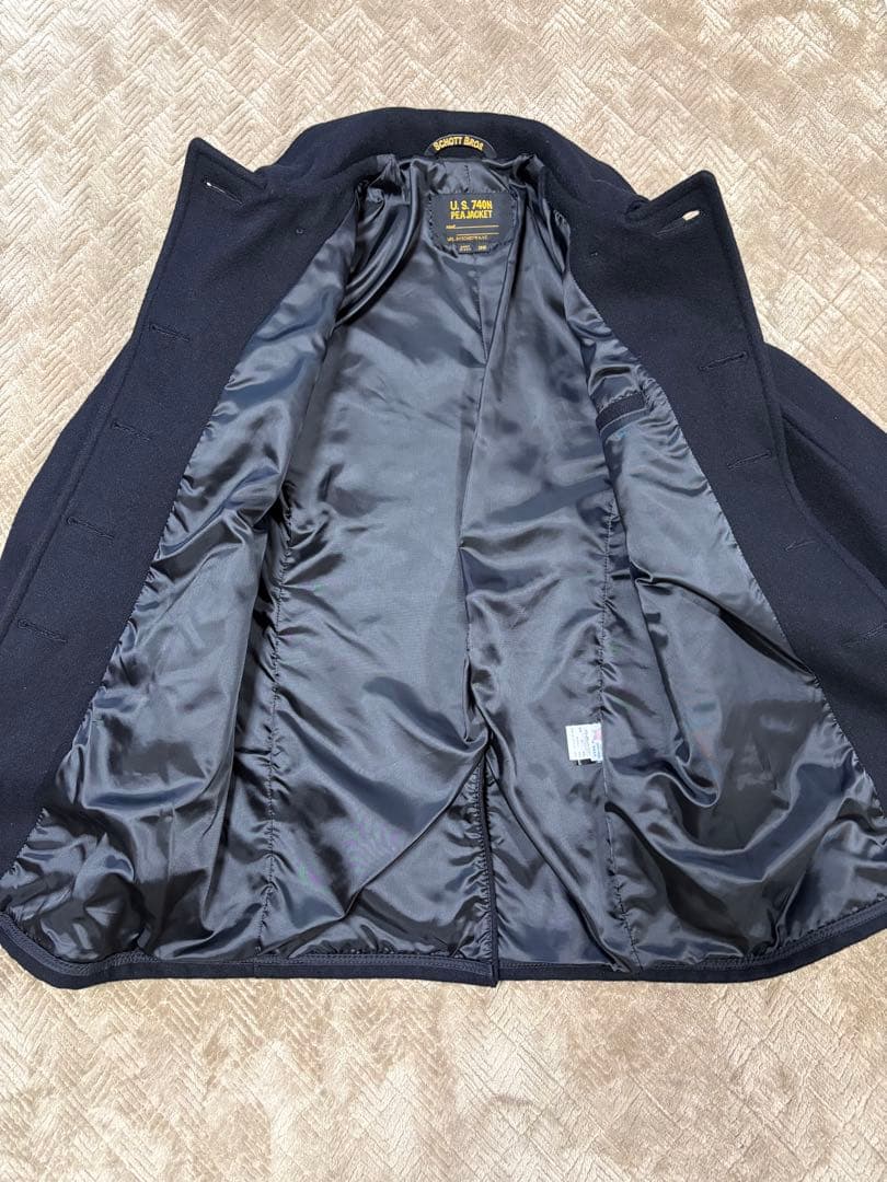 【未使用品】Schott 廃番品 753UST 日本別注 ピーコート ネイビー