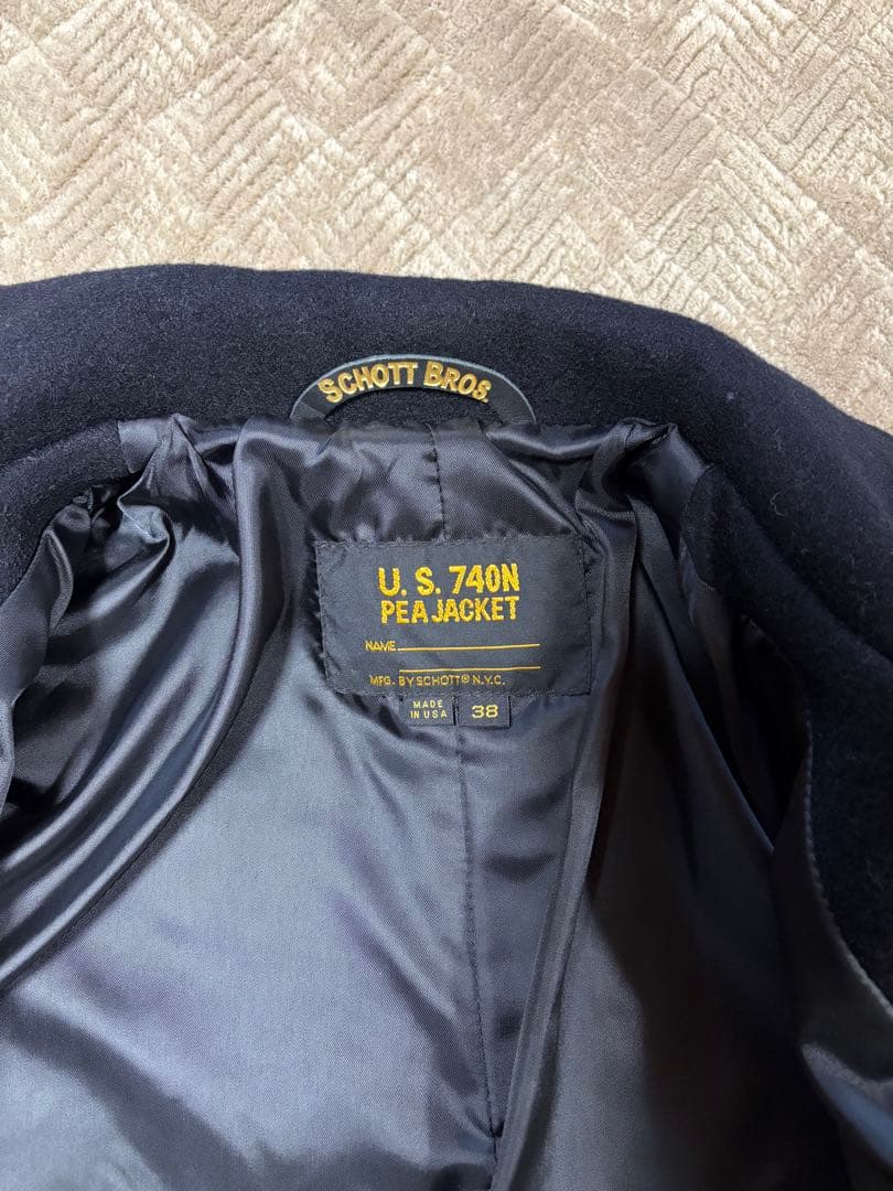 【未使用品】Schott 廃番品 753UST 日本別注 ピーコート ネイビー