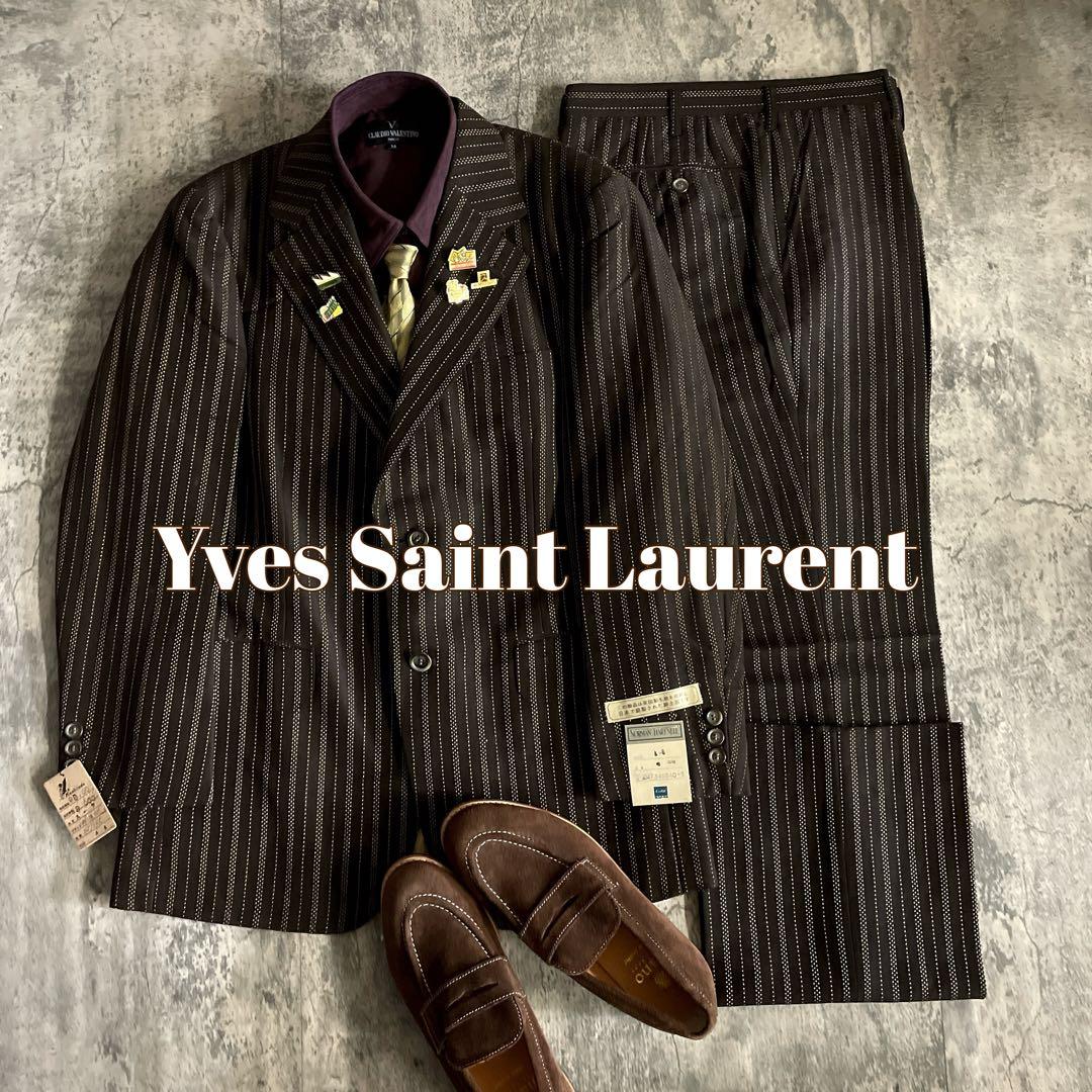 未使用 Yves Saint Laurent ネクタイ ステッチストライプスーツ