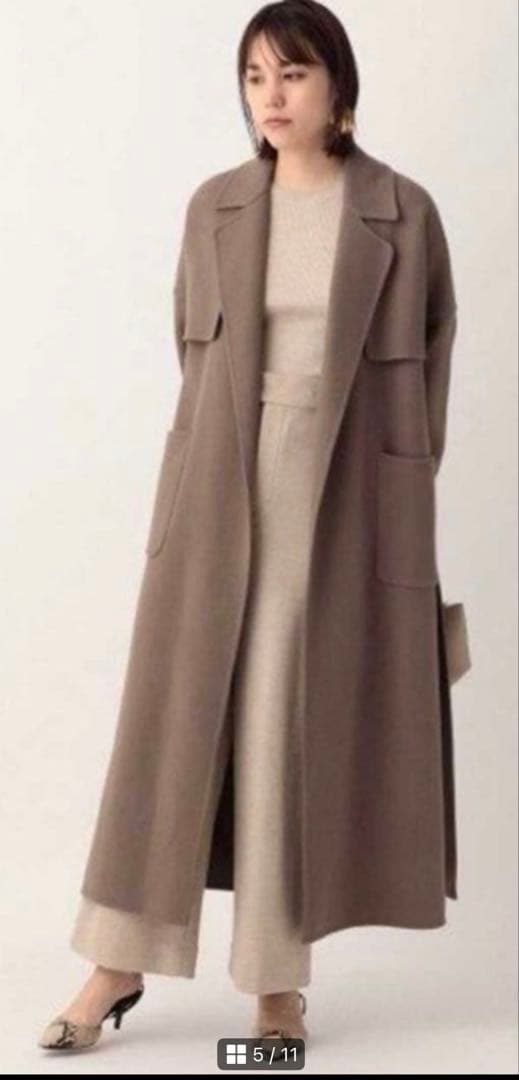 Chaos カオス スーペリアダブルコート モカグレージュ