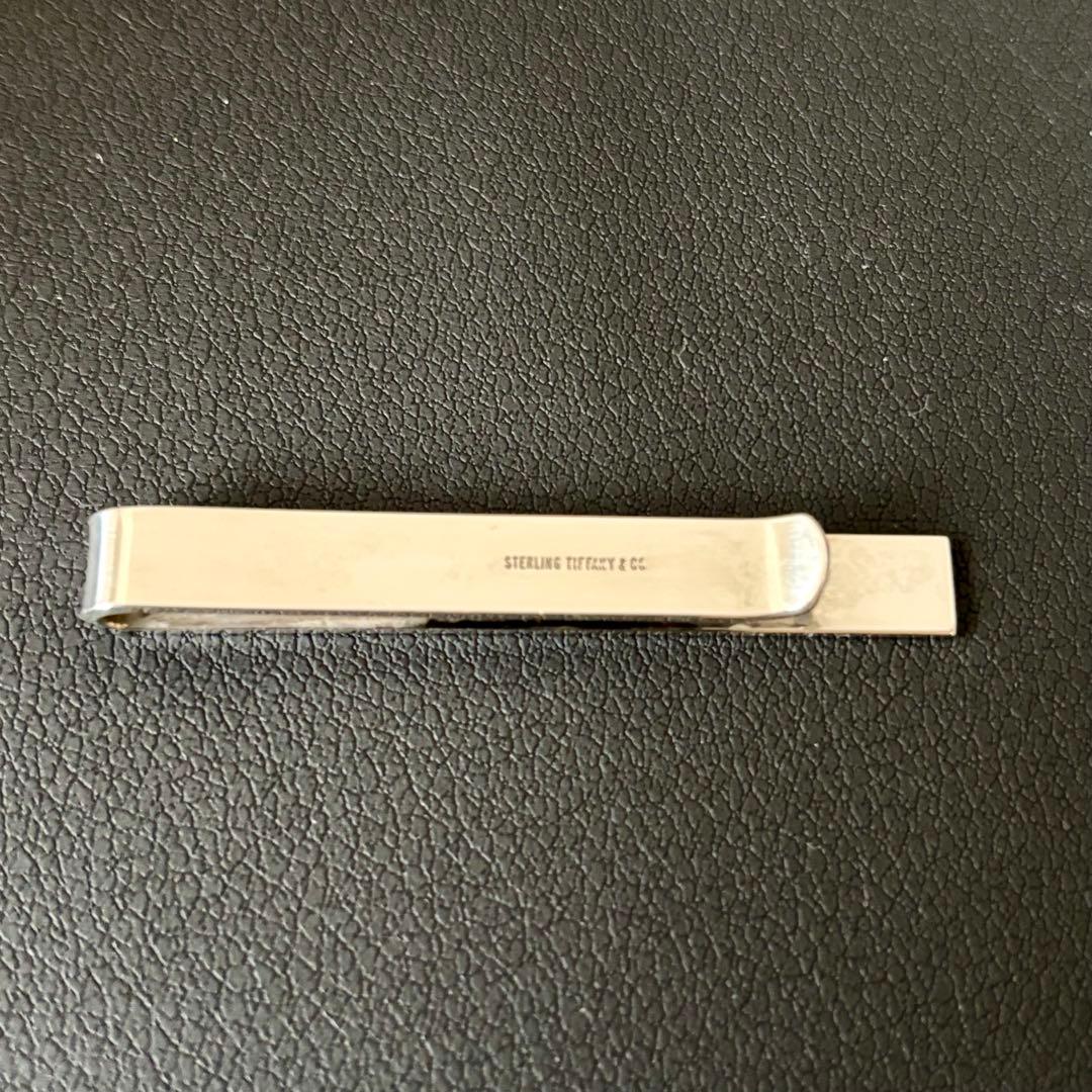 【美品】【ティファニー】ネクタイピン エンジンターン シルバー925