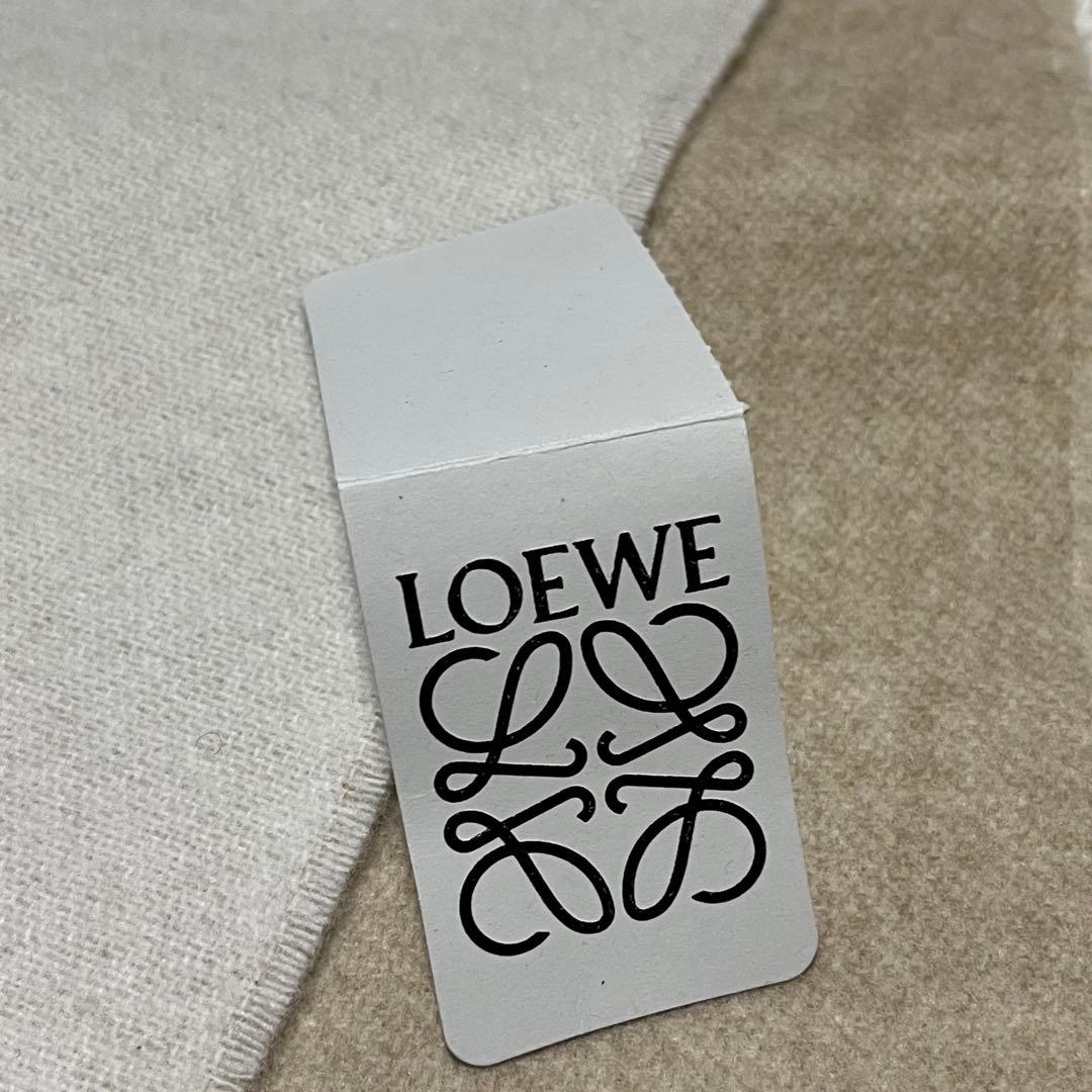LOEWE ロエベ　マフラー　アナグラム　レザーパッチ　ウール　カシミヤ