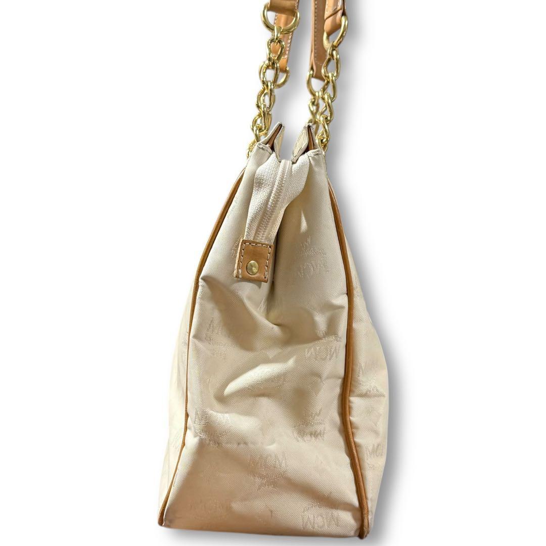 MCM ヴィセトス チェーン トートバッグ ナイロン レザー 肩掛け ドイツ製