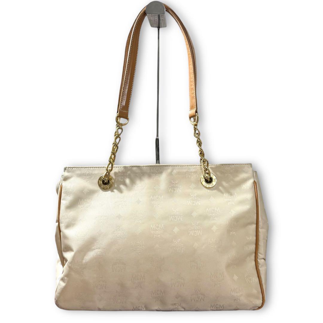 MCM ヴィセトス チェーン トートバッグ ナイロン レザー 肩掛け ドイツ製