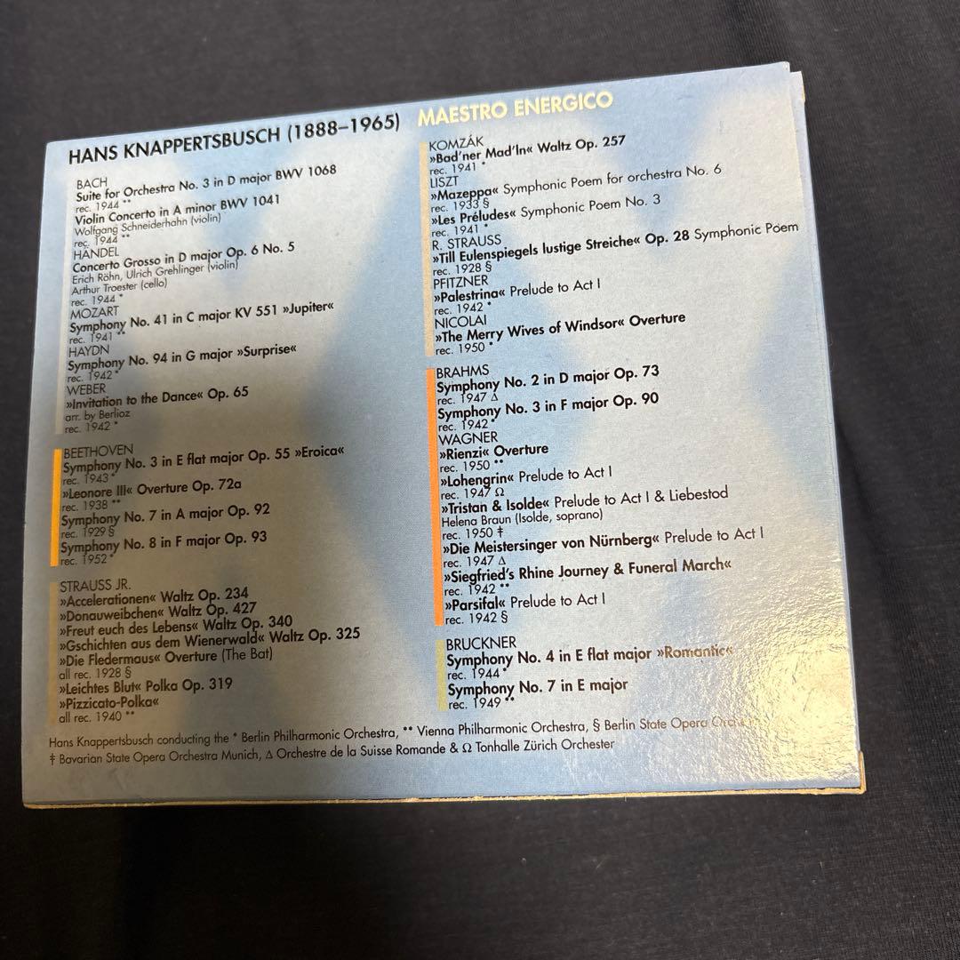 ハンス・クナッパーツブッシュ Maestro Energico 10CD BOX