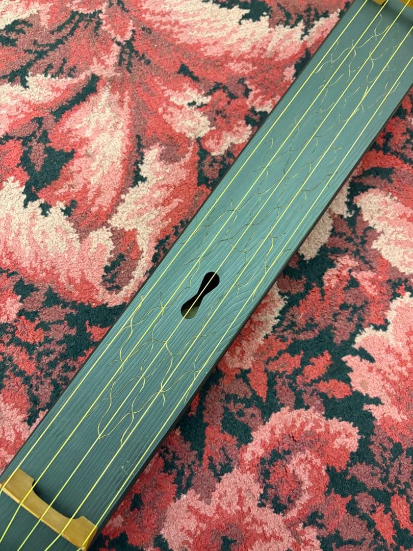 アイヌ　楽器　弦楽器　トンコリ　トンコリ工房イノンノ製　三味線弦　美品　五弦琴