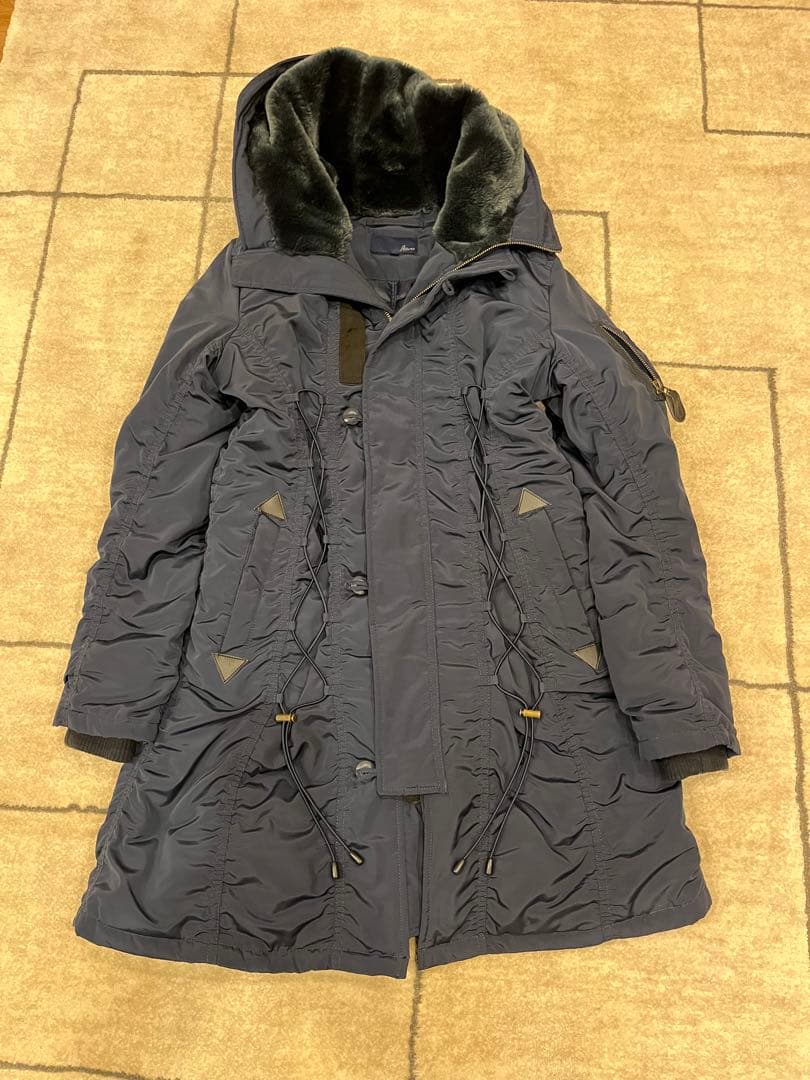 アビレックスネイビー ミリタリージャケット ファー付き