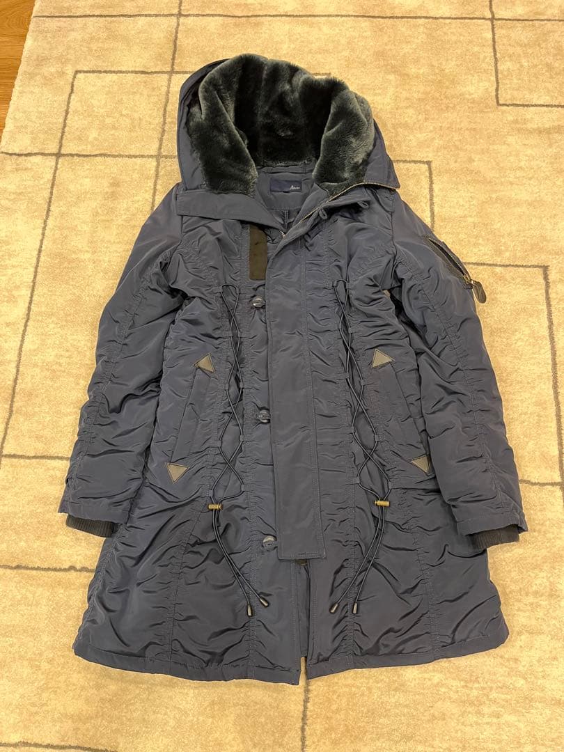 アビレックスネイビー ミリタリージャケット ファー付き