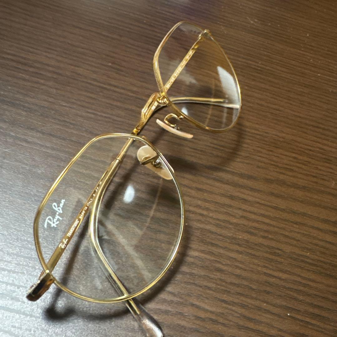 Ray-Ban ゴールド 調光サングラス