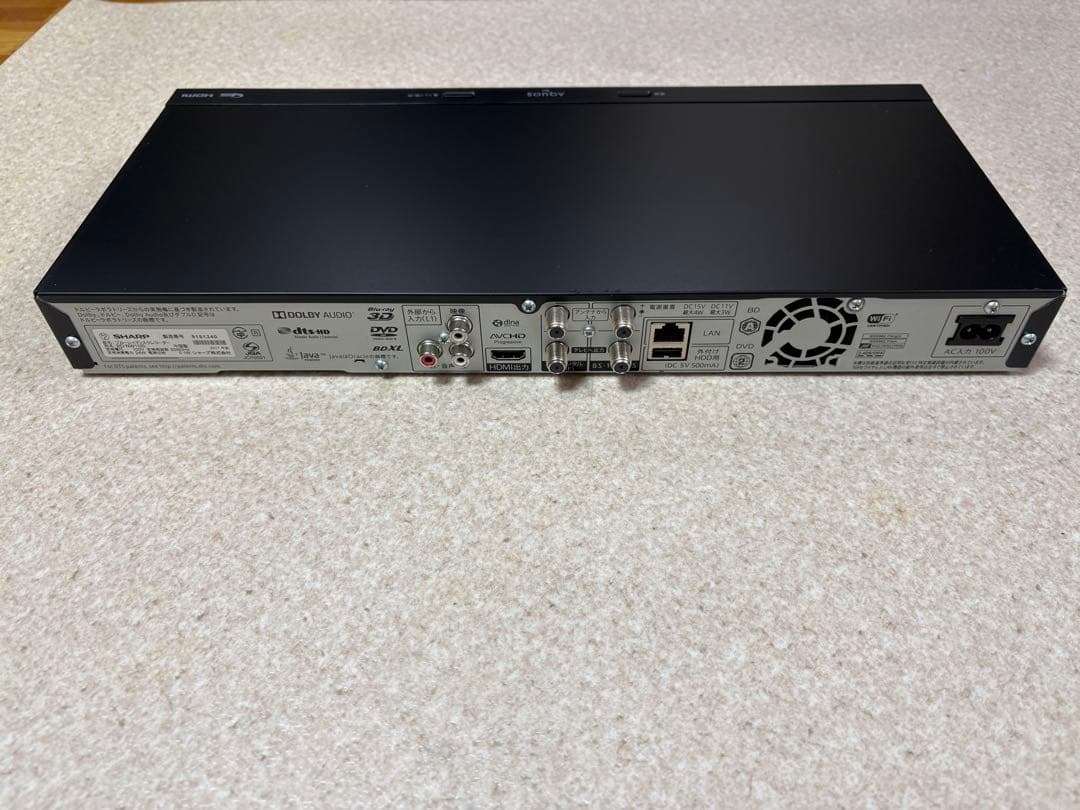 AQUOS ブルーレイレコーダー (W録/1TB)