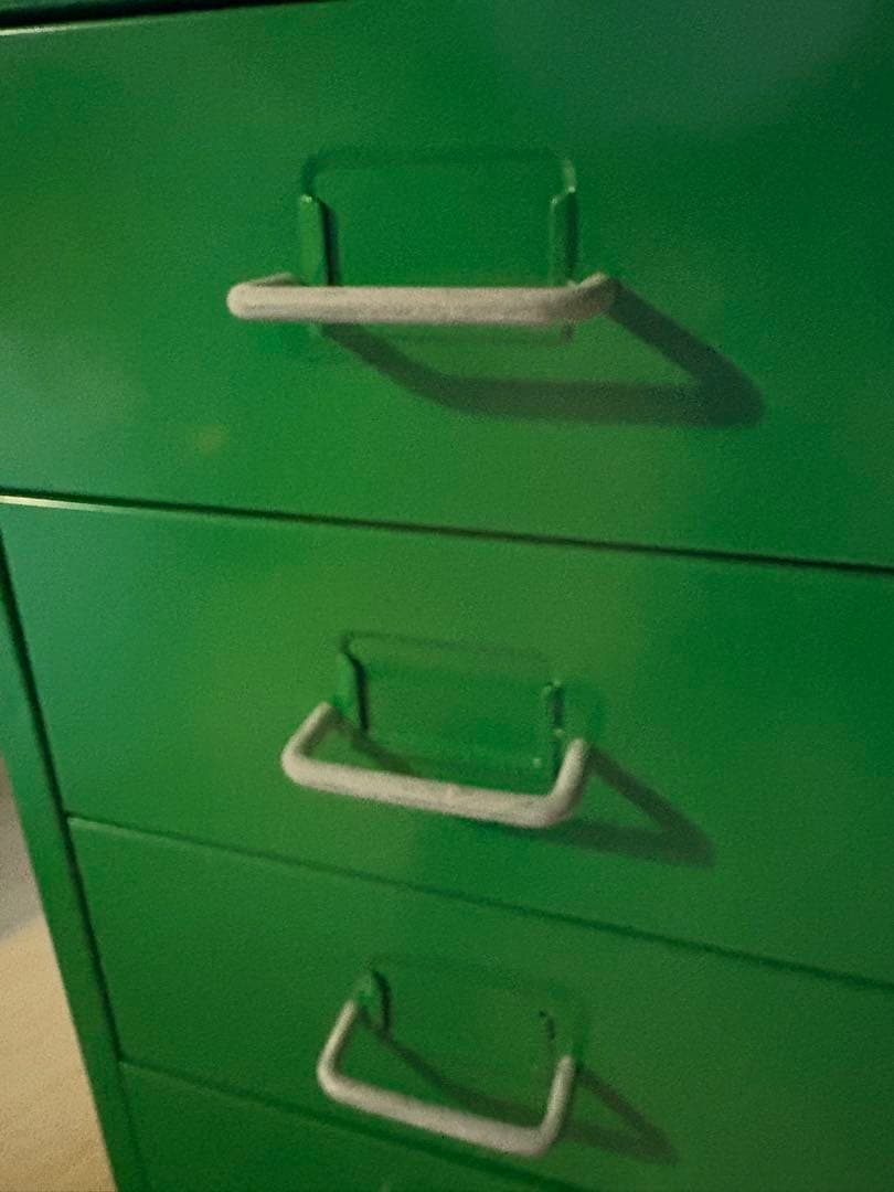 廃番　IKEAイケア　HELMER ヘルメル　スチールユニット 6段グリーン